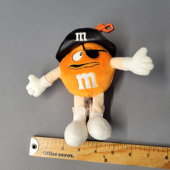 M&M's Orange Pirate Plush Keychain 9" Galerie Mars 2003 Stuffed Toy Collectible - Picture 13 of 16